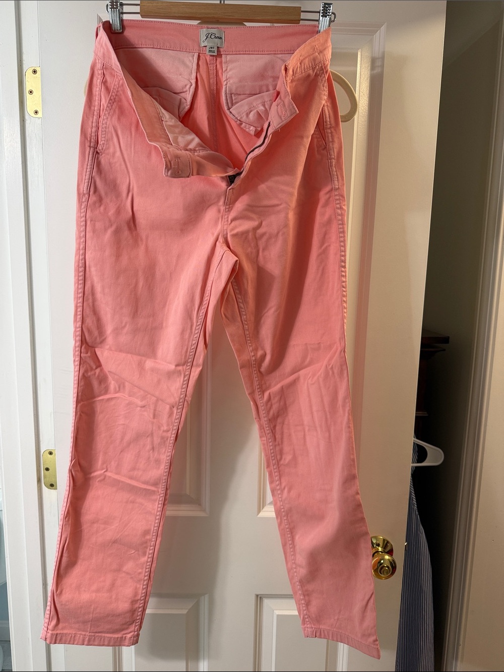 J. Crew Coral Pink Straight-Leg Women's Jeans